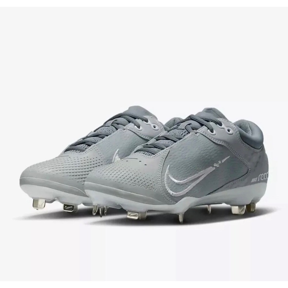Nike Hyperdiamond 4 Elite Metal Softball Cleats Grey White CZ5917-012 Womens 9.5